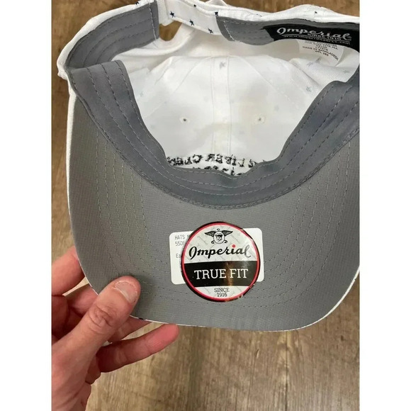 TPC Piper Glen Adjustable Strapback Golf Hat Stars White Flag USA NWT Imperial - Picture 6 of 9